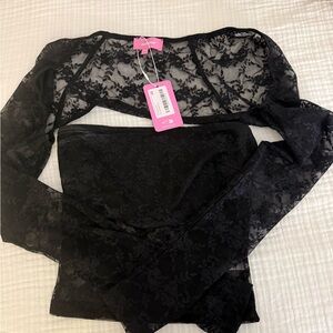 Edikted Elegant Black Lace Bandeau